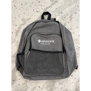 Advocate Health Gray Backpack New Work Professional Business Back to School Kids